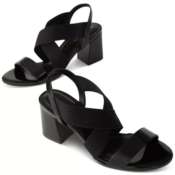 Anne Klein Akryles Heeled Sandal Black Size 7.5 - Picture 1 of 6
